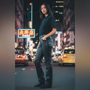 Hudson leather Lace up pants